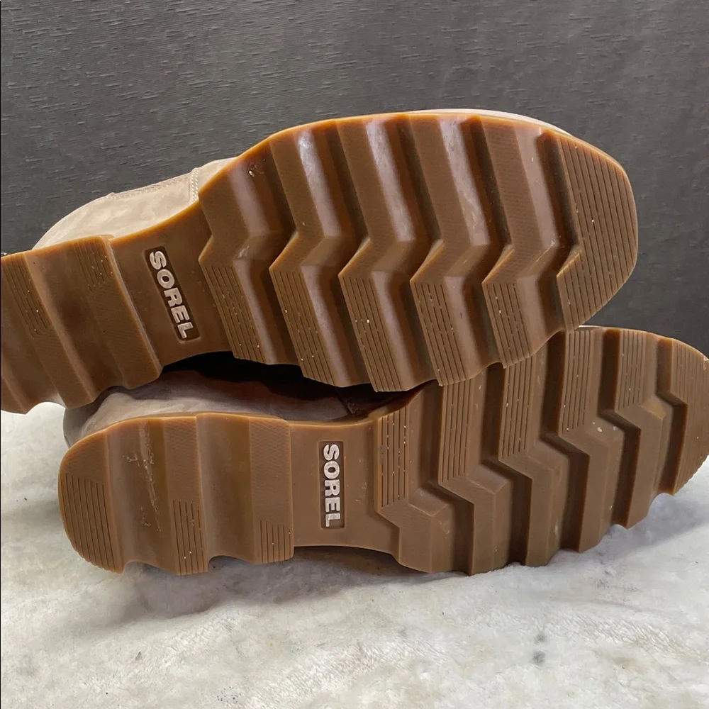 Sorel Joan of Arctic Wedge III Tan Wedge Ankle Boots